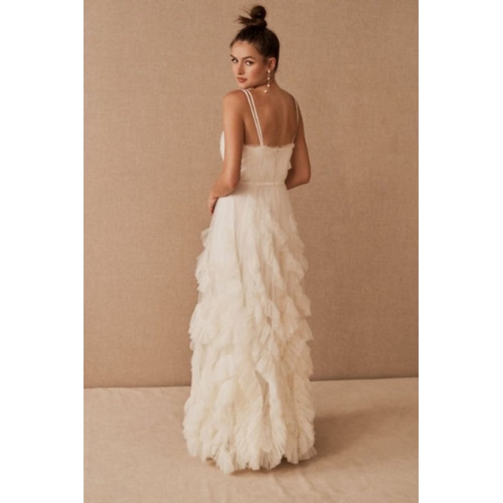 -BHLDN Marchesa Notte Greer Wedding Dress Gown 12 (unaltered) EUC Ivory - Picture 5 of 8